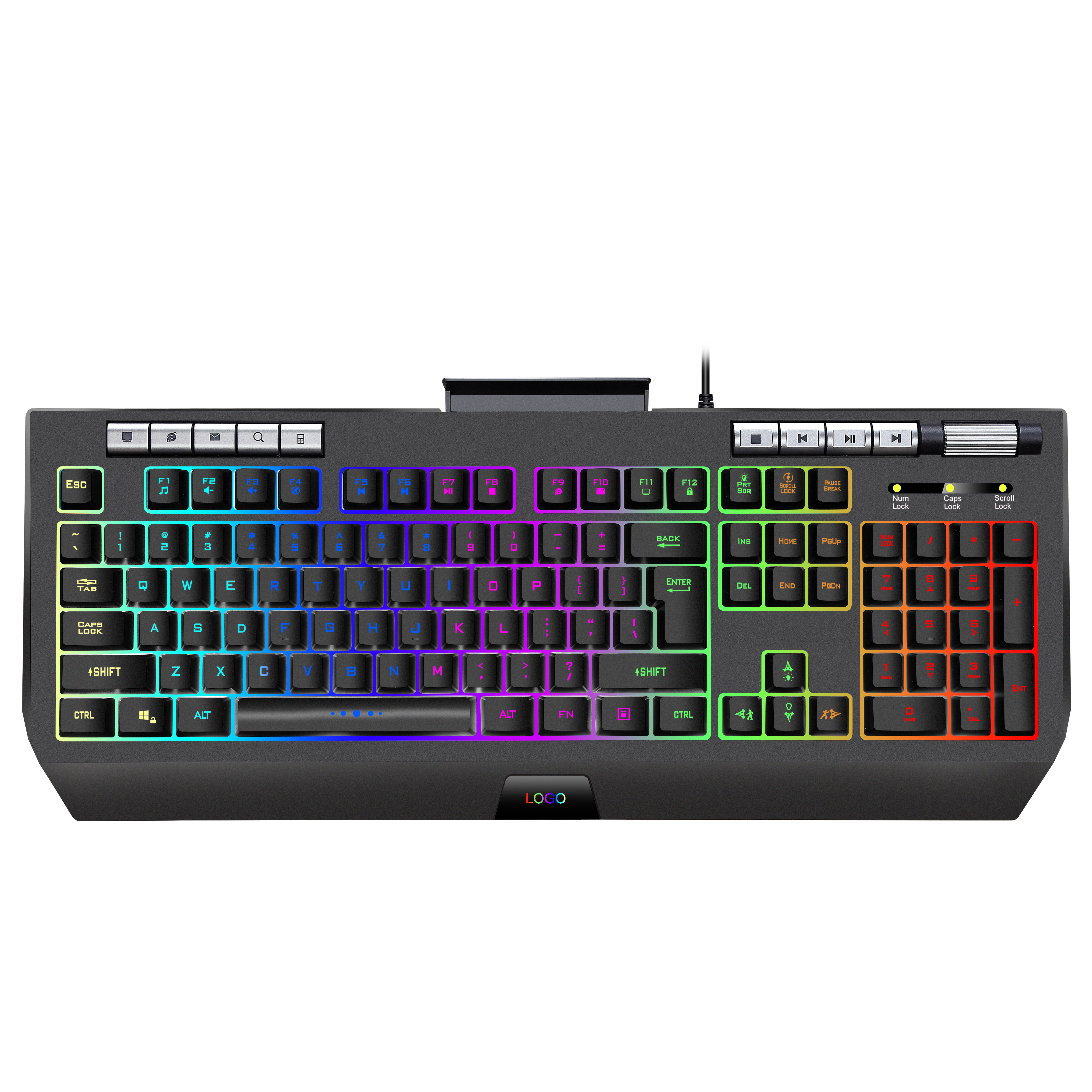 Wired Glowing Universal Backlit Computer RGB Gaming Keyboard