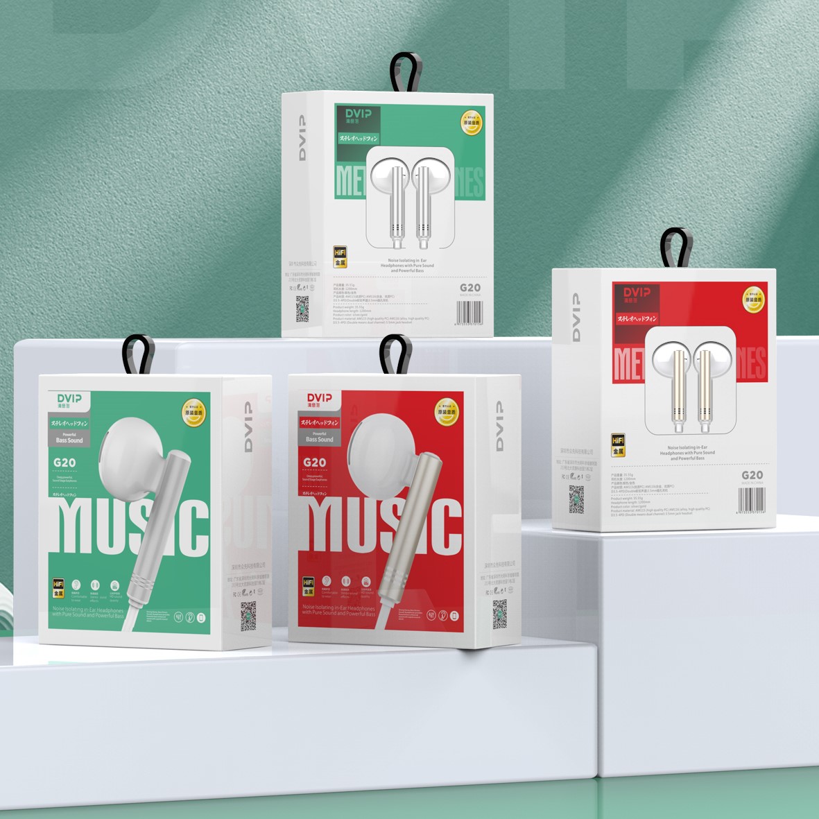 ZXKJ-G20 Noise Isolating in-Ear Headphones with Pure Sound & Powerful Bass