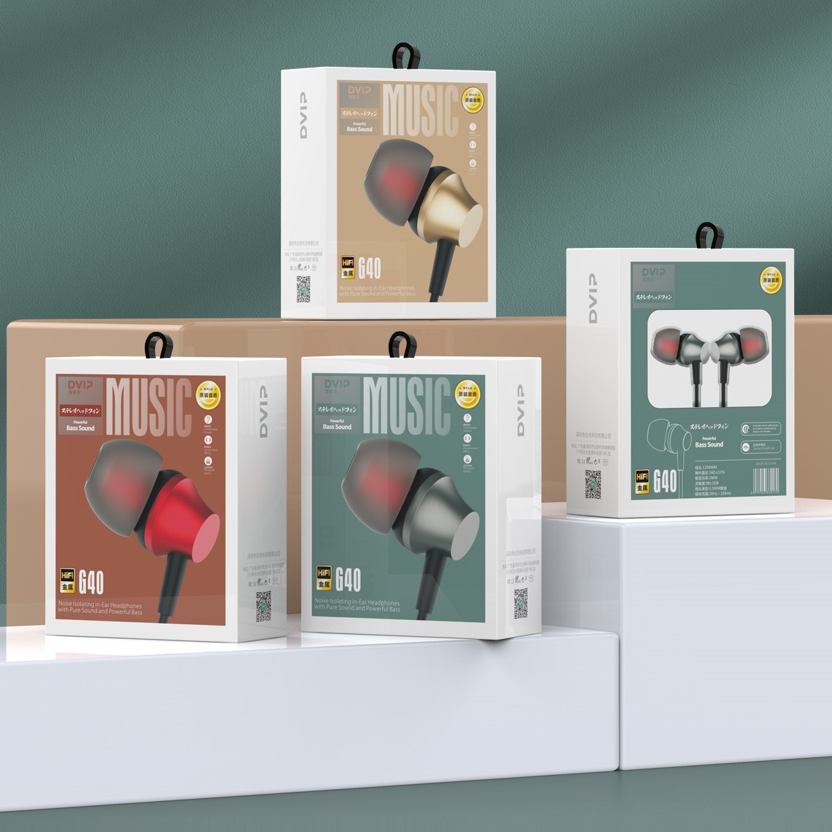 ZXKJ-G40 Noise Isolating in-Ear Headphones with Pure Sound & Powerful Bass