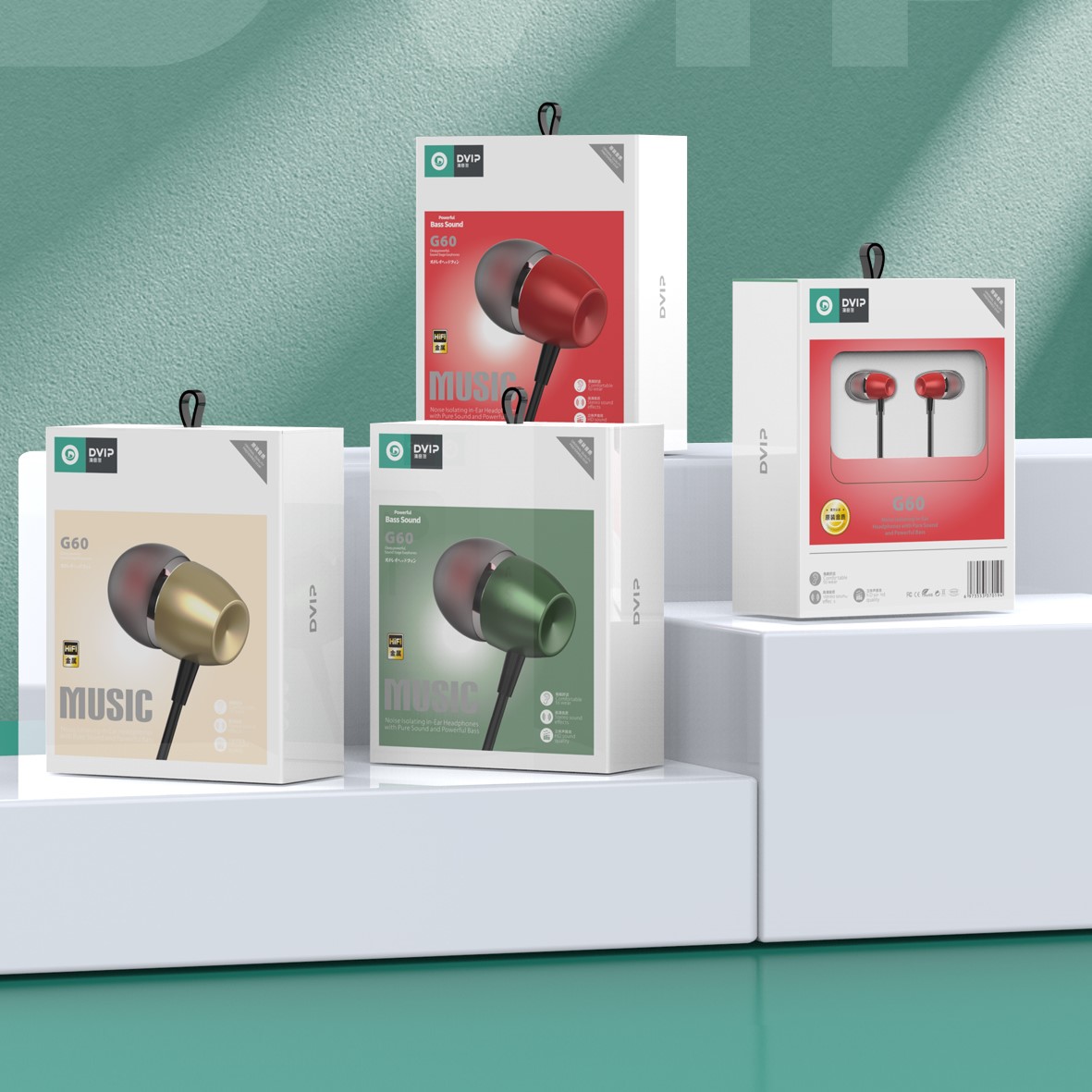 ZXKJ-G60 Noise Isolating in-Ear Headphones with Pure Sound & Powerful Bass