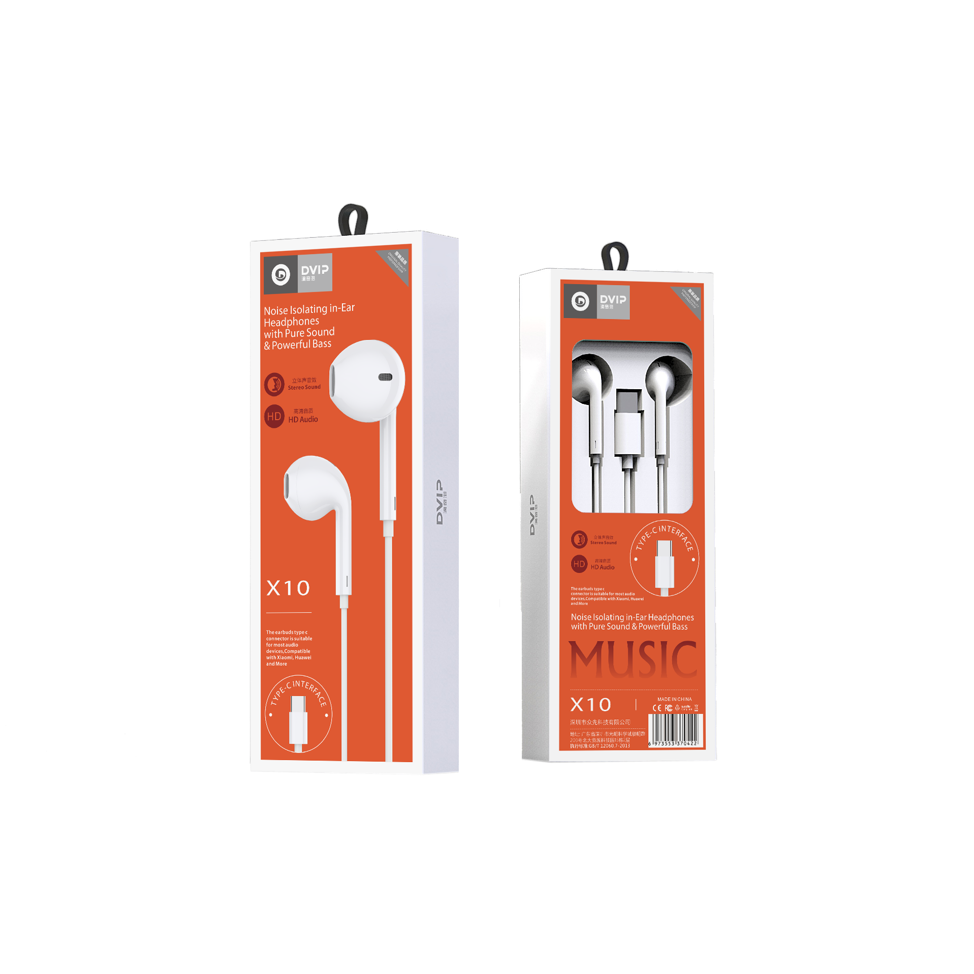 ZXKJ-X10 Noise Isolating in-Ear Headphones with Pure Sound & Powerful Bass