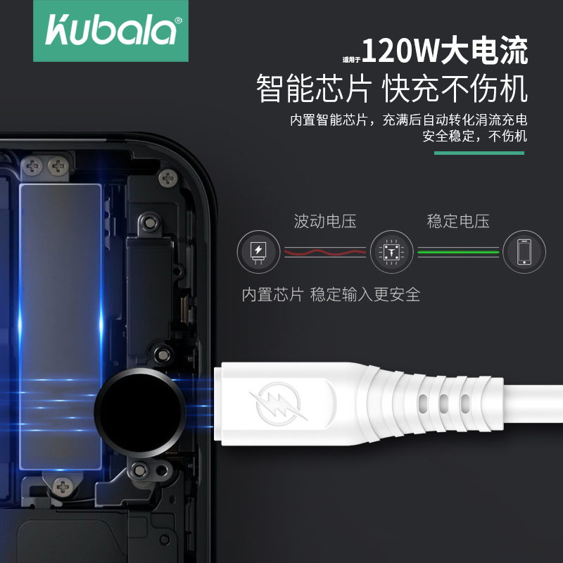 KUBALA---120W liquid silica gel fast charging line K-128m