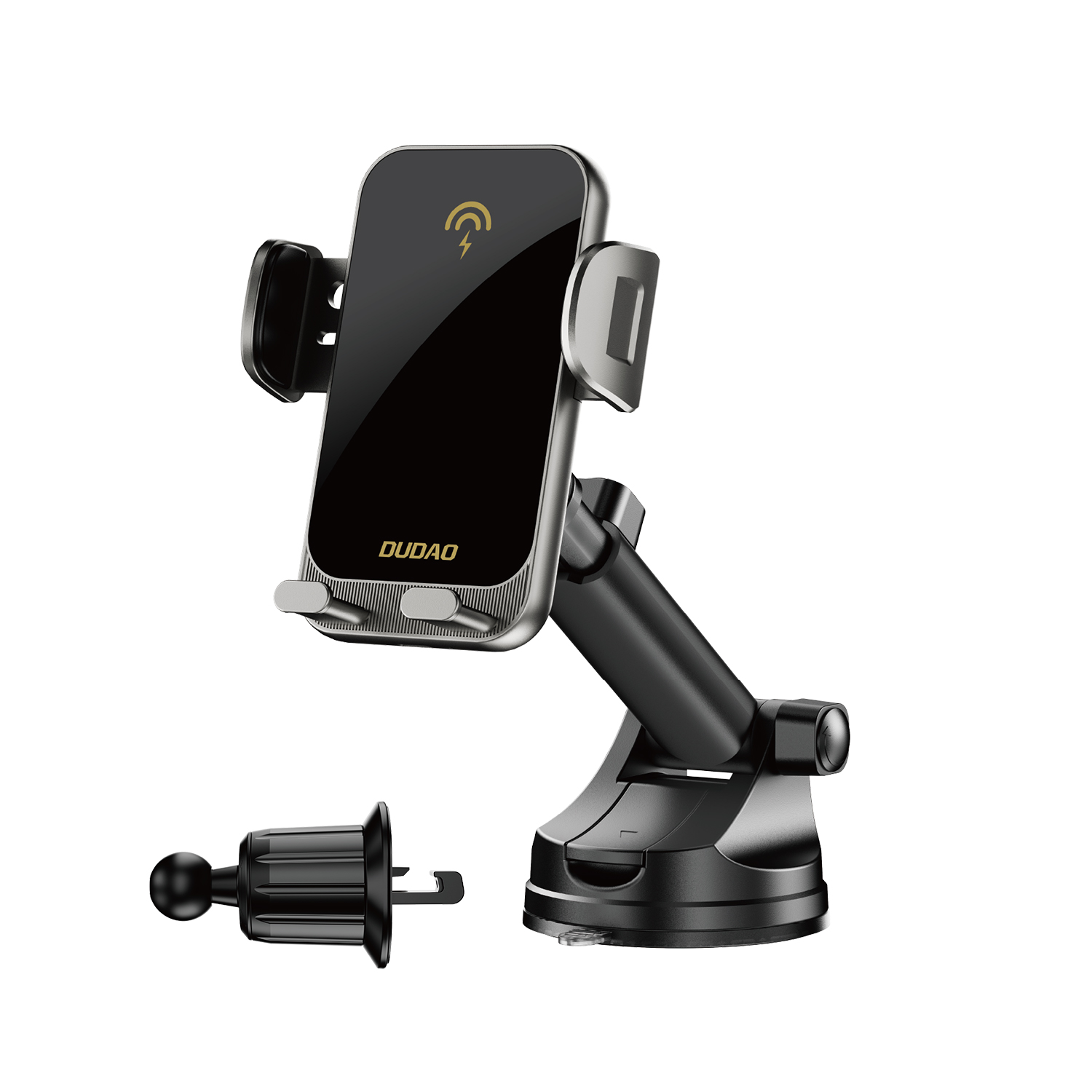 DUDAO-15W wireless charging holder extension-type suction + air outlet mechanical electric-F19PRO