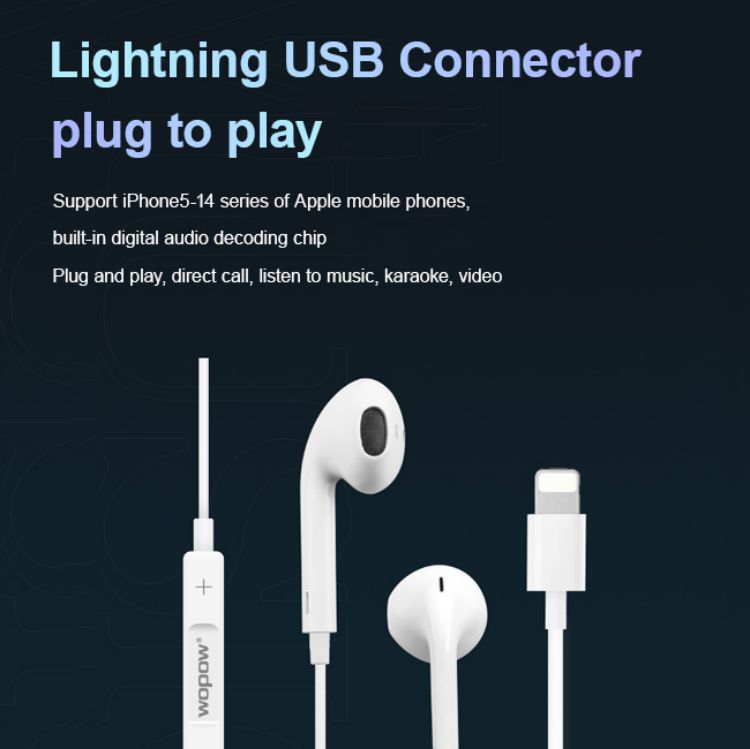 WOPOW-Lightning wired earphone-ME02