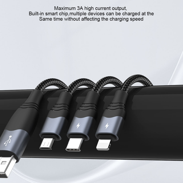 WOPOW-3 in 1   Aluminium alloy braided Cable-ML06