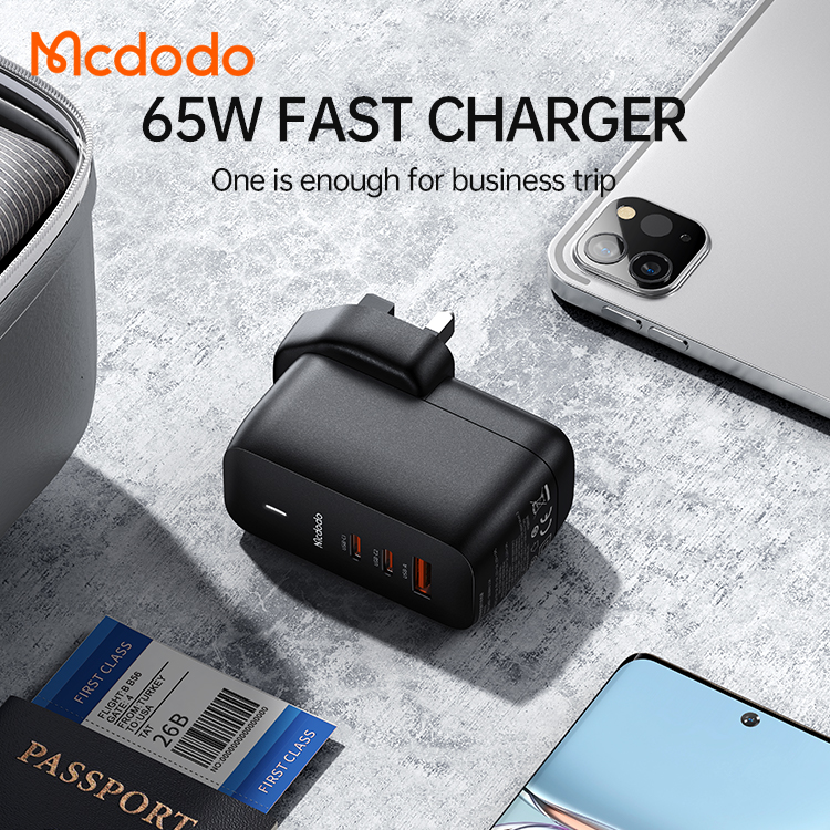 Mcdodo CH-029 MDD 65W GaN-Mecha Series GaN 65W Dual Type-C + USB Mini Size Wall Charger