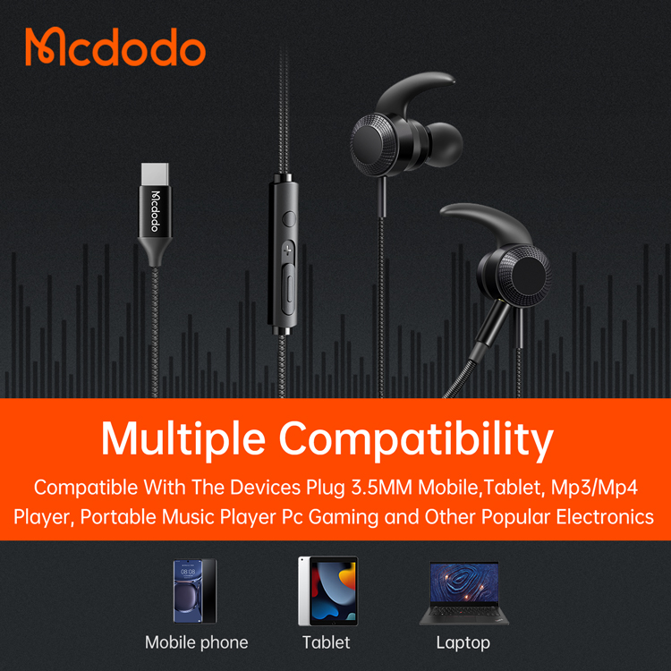 Mcdodo HP-134 Type-c-Digital Gaming Earphone For Type-C