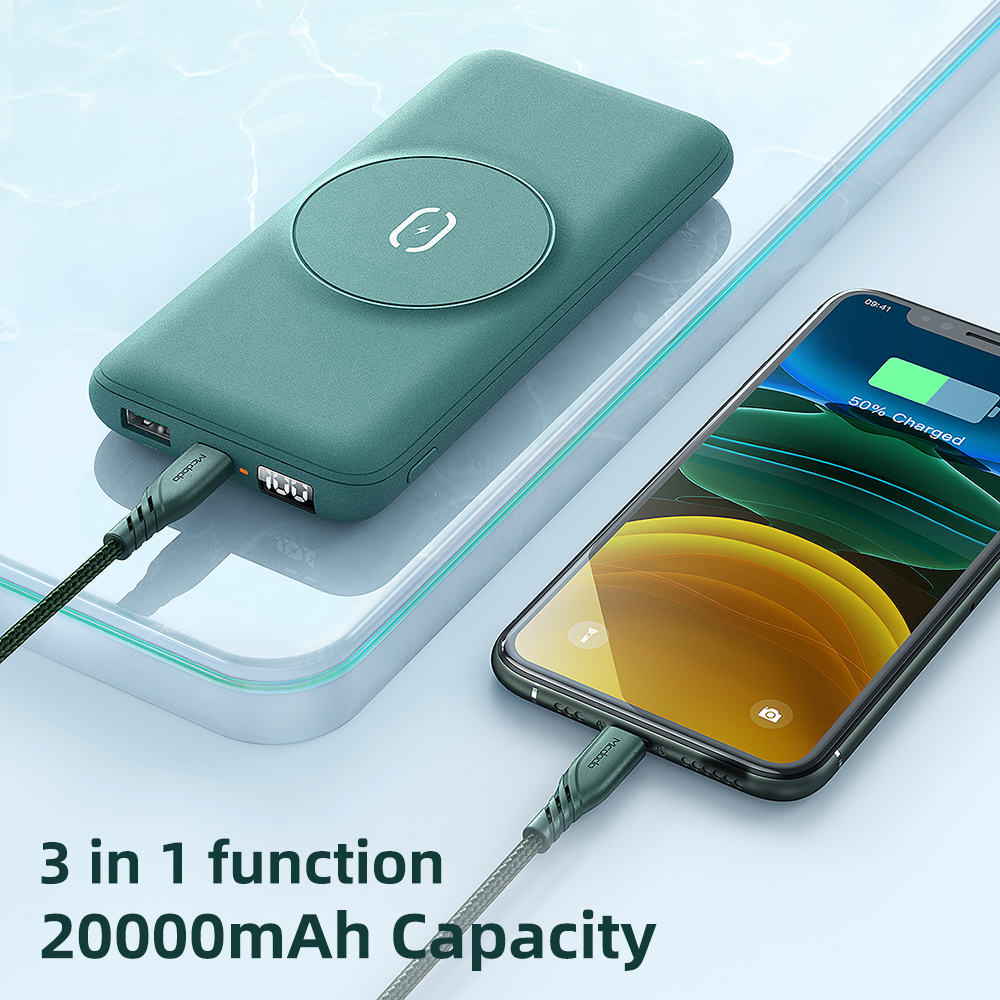 Mcdodo MC-864-Milan Series PD20W+22.5W Magnetic Wireless Power Bank 20000mAh