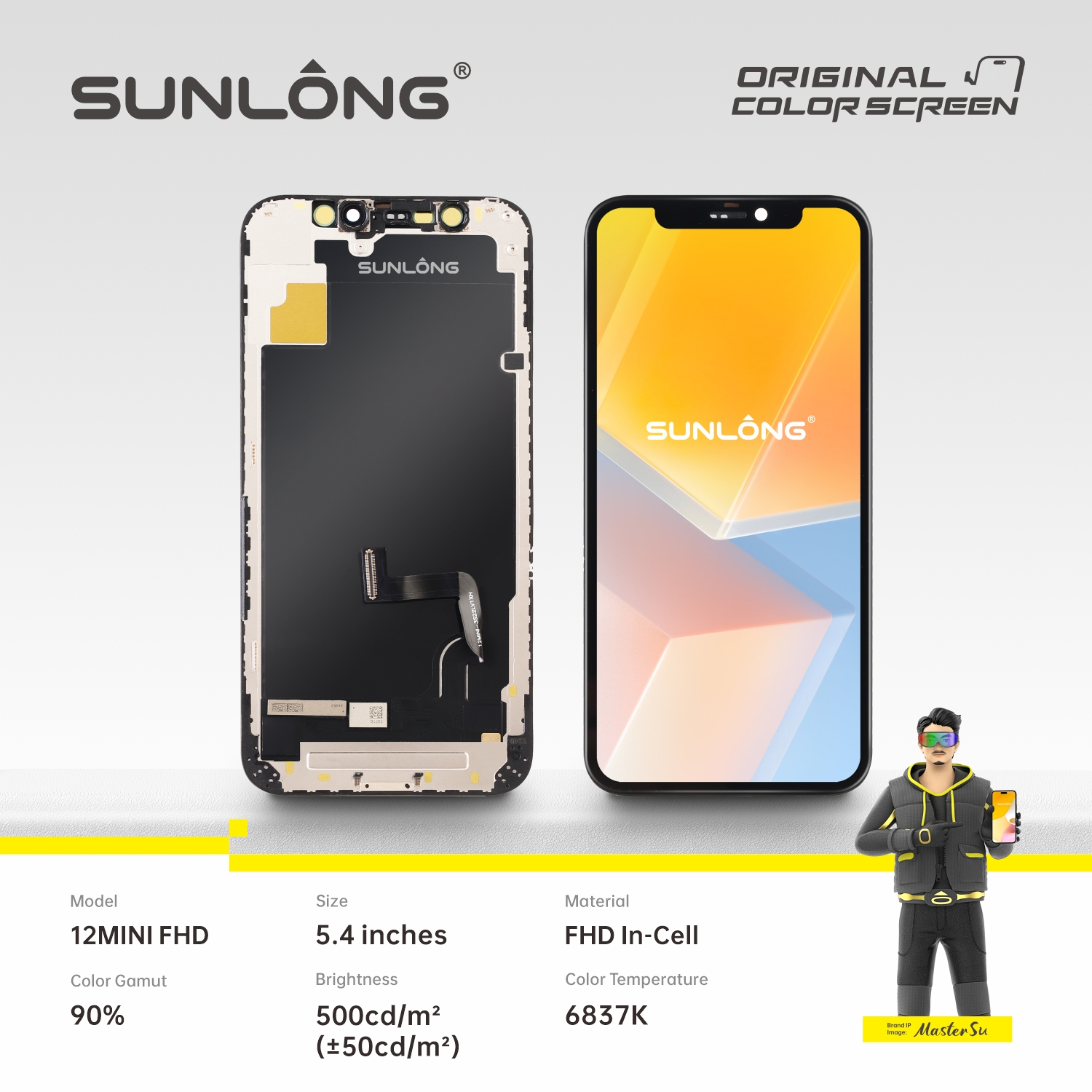 SUNLANG--12MINI FHD Mobile phone screen assembly