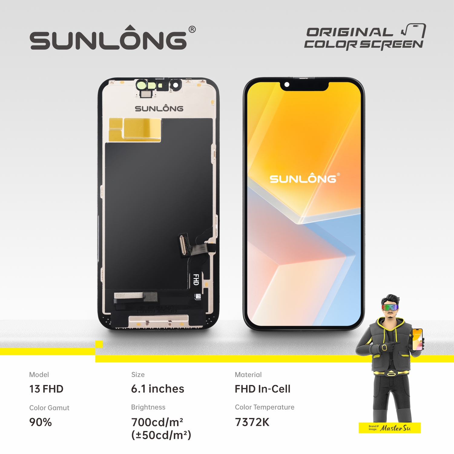 SUNLANG--13 FHD  Mobile phone screen assembly