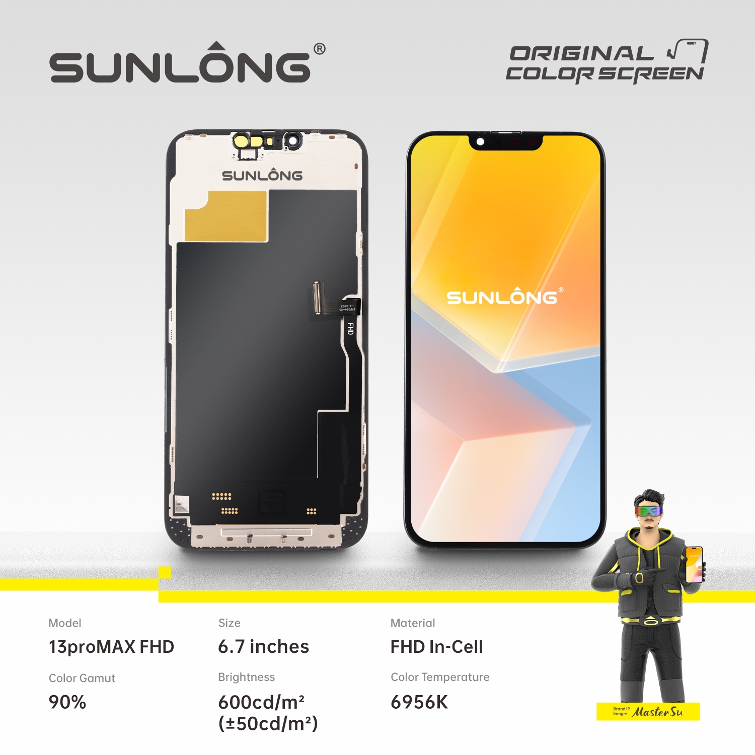 SUNLANG--13proMAX FHD  Mobile phone screen assembly