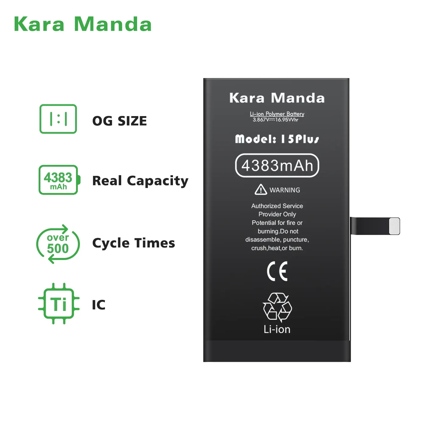 Kara Manda New Phone Battery Wholesale Replacement Battery