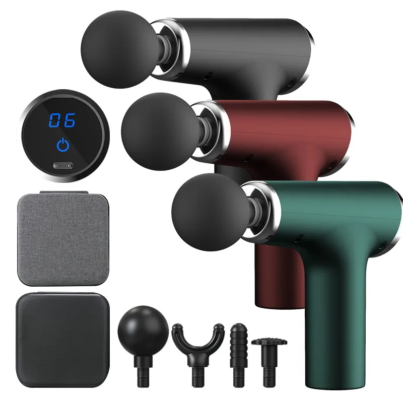 Mini Massage Gun for Athletes with Handbag Fascia Gun LCD Touch Screen