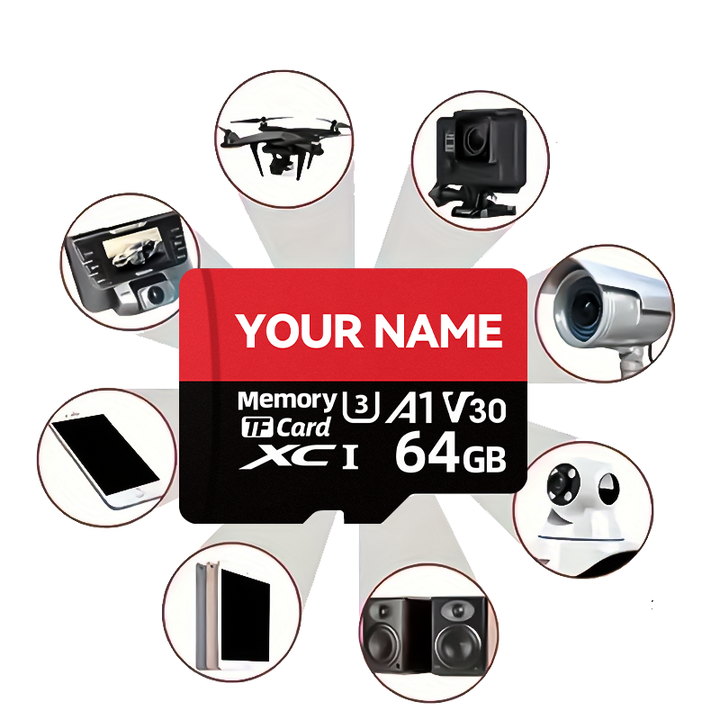 High Capacity 64GB/32GB Mini SD Card for 4K DVR Recording | Secure 2GB/512MB/128MB Options | Perfect Fit for Security Cameras"