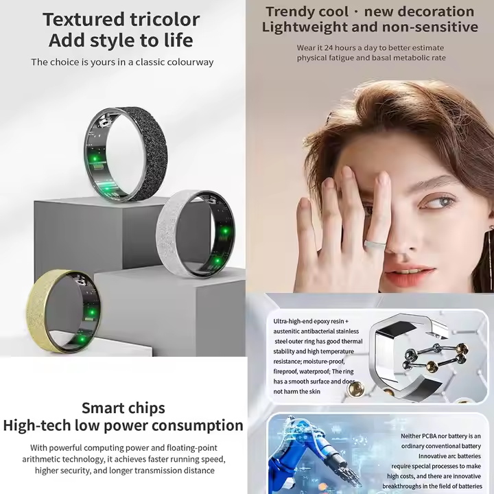 Vanssa Vring-3 Matte finish design Men Women luxury ring Sleep Tracker Health Heart Rate Monitor Fitness tracker Smart Ring