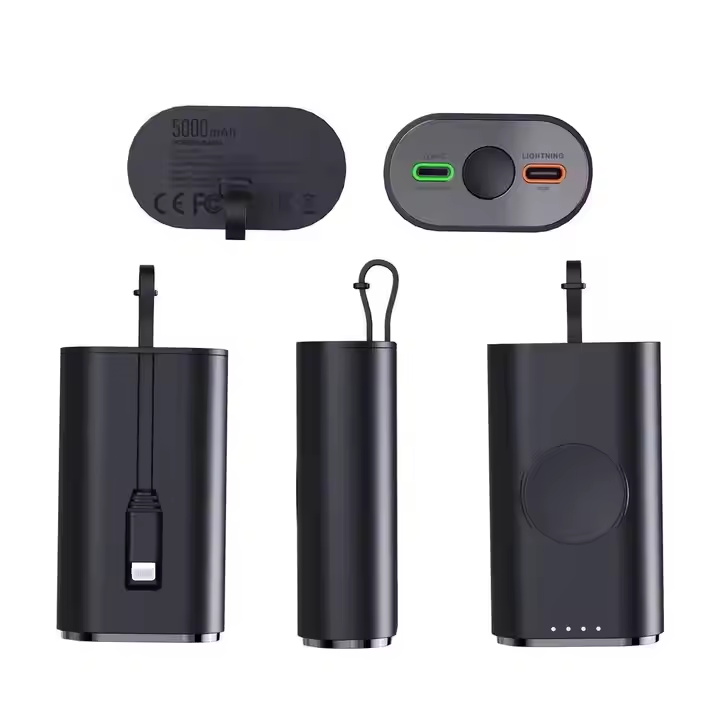 Lightweight Foldable Outdoor Travel 10000mAh Wireless Charging Power Bank Strong Adsorption Chargeable Cell Phone Holder Use