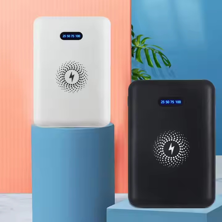 5W Portable Outdoor Travel Emergency Wireless Power Bank LED Light Digital Display 5000mAh Dual Port USB TYPE-C