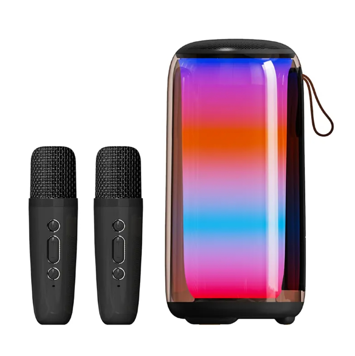 FANSBE USA Hot Sell Microphone Karaoke Outdoor RGB Wireless BlueTooth Big Deep Bass Subwoofer Speakers