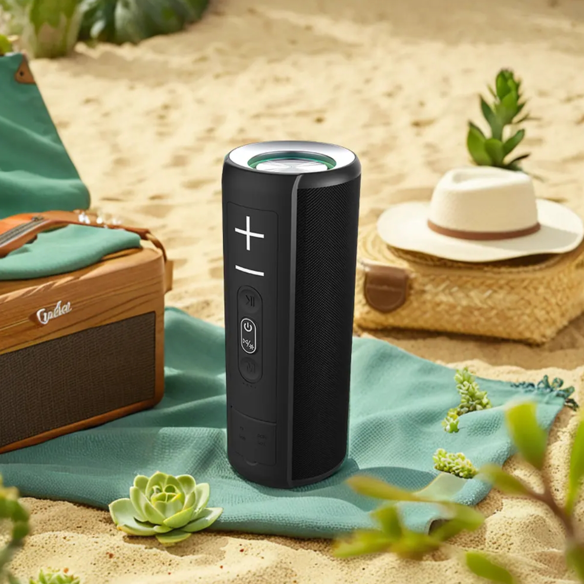 FANSBE TWS RGB Light Call Hands-free Wireless Speaker Outdoor Water Proof BT Battery Portable Speaker