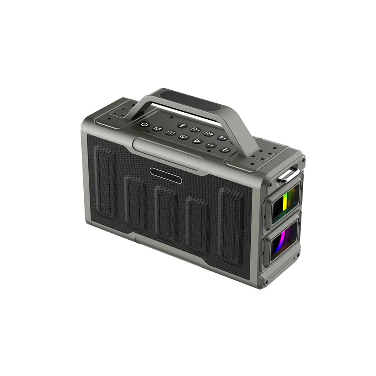 FANSBE Outdoor Party 120W Hifi Sound Effect RGB Light Portable Power Bank Wireless Microphone Karaoke Bluetooth Boombox Speaker