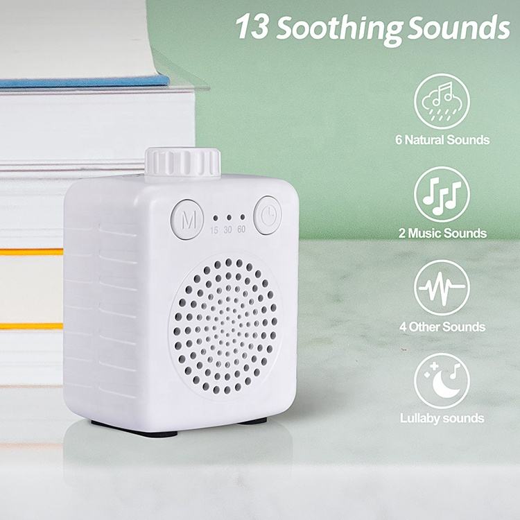 FANSBE Relaxing Timer 20 Soothing Sounds Rotary Switch Aid Therapy Sleeping Baby Portable Mini Small White Noise Machine