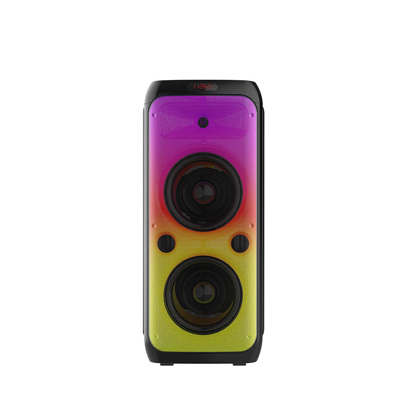 FANSBE Dual 10inch 4400Mah 50W Woofer Speaker Bass Outdoor Trolley DJ Party Speakers Bluetooth