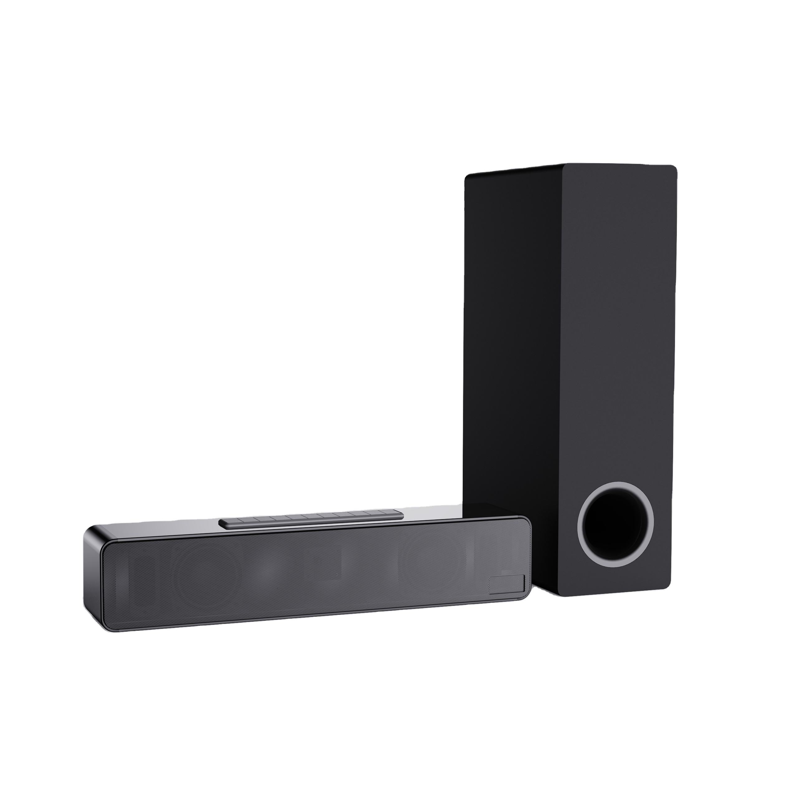 FANSBE 2.1CH TV PC Audio Player 70w Home Theatre System Speaker Sound Bar With BT USB Aux-in Coaxial