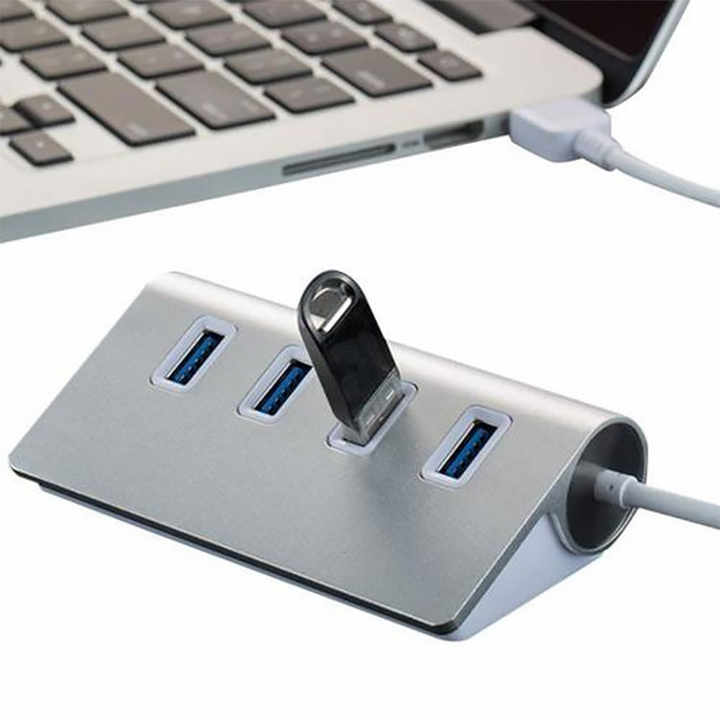 Excellent Aluminum USB Adapter 4 in 1 Docking Station 4 ports Slim USB 3.0 HUB for Computer
