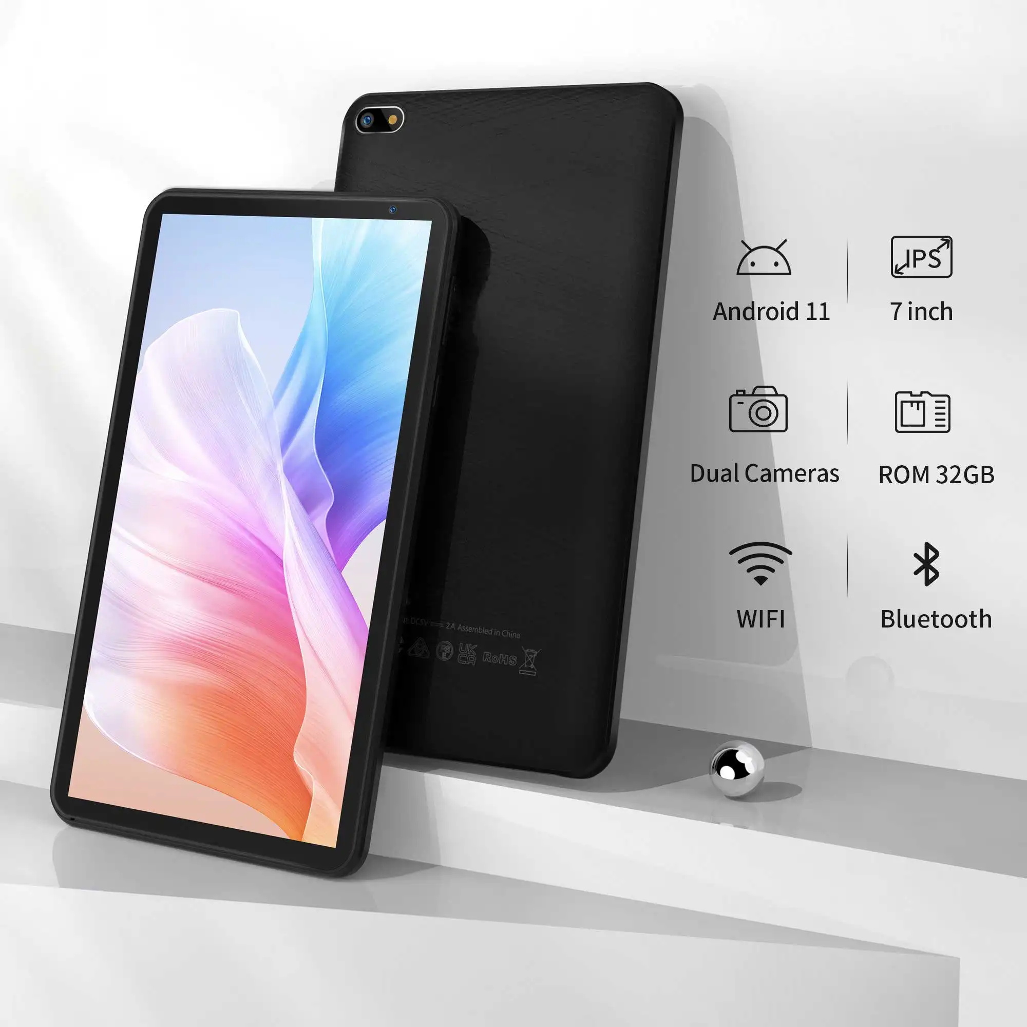 Oem 7 Inch Wifi Educational Kids 4gb Ram+32gb Rom Tablet Pc For Christmas Gift Learning Android 13 Tablet