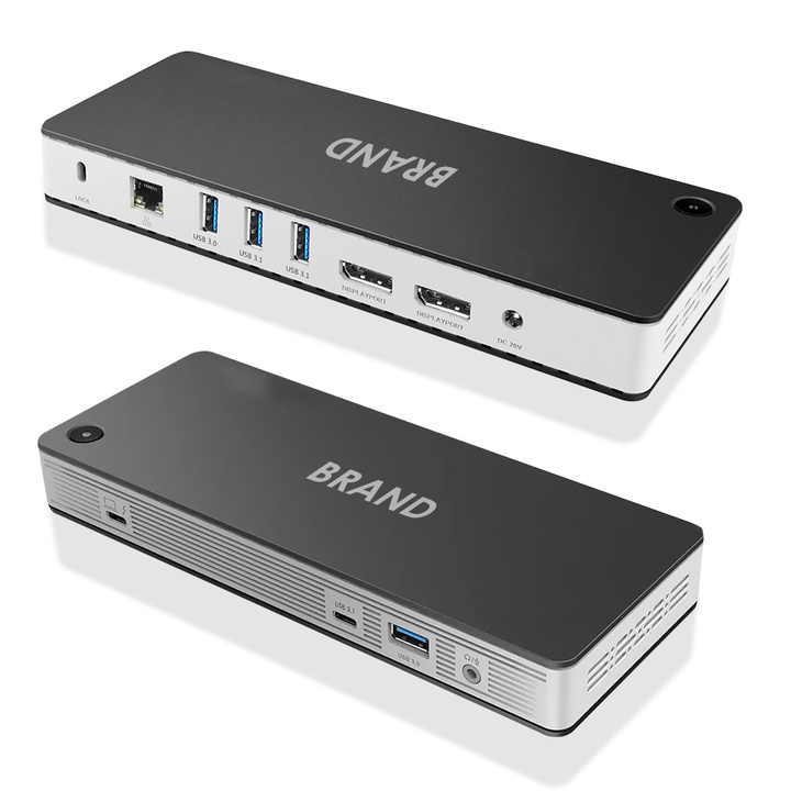 2021 New Product Development Thunderbolt3 Titan 8K Dual 4K Docking Station with Power Delivery and Compatible with Type C Laptop