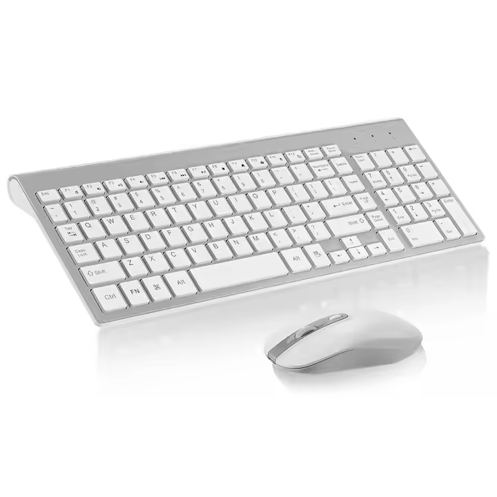 Ultra-Thin Clavier Et Souris Sans Fil 2.4Ghz Wireless Keyboard and Mouse Set Mute Typing Mouse and Keyboard Combo For Office