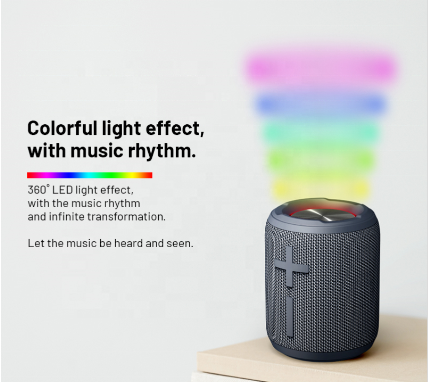 Trending Products New Arrivals Waterproof 10W Portable Speaker Bocinas Portatil Bluetooth Speaker With LED Lights