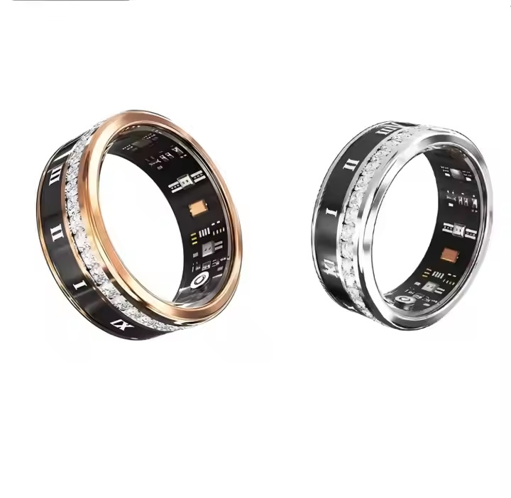 Maxtop 5ATM Waterproof Magnetic Charging Box Healthy Smart Ring Heart Rate for Fitness