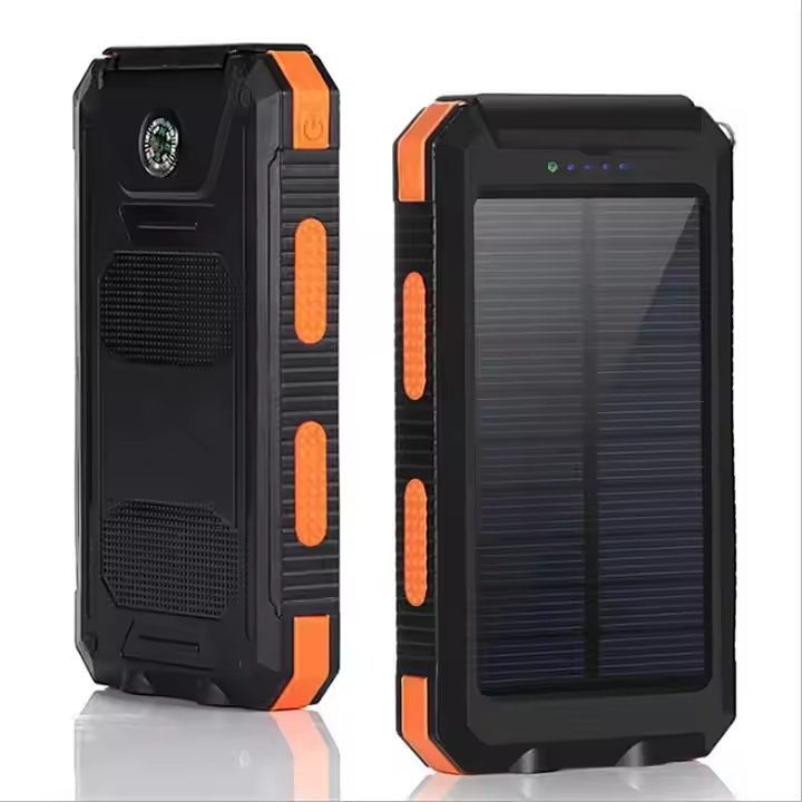 Waterproof Solar Power Bank 20000mah Dual USB Li-Polymer Solar Battery Charger Travel Powerbank for All Phone