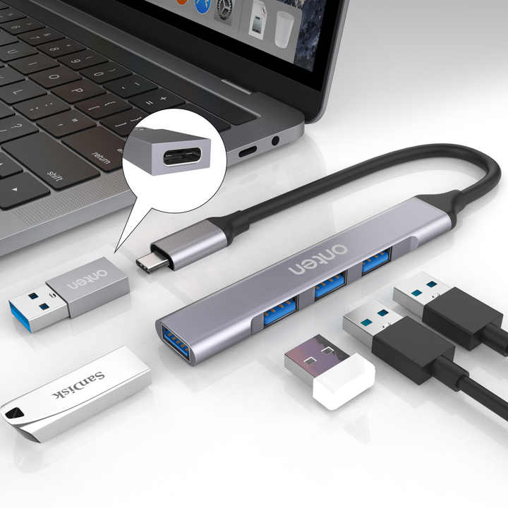 For Laptop PC Pad Tablet Phone Type-c to USB a Adapter 4-port HUB Cable USB c to 4 USB A 3.0 2.0 Multi-Function Converter