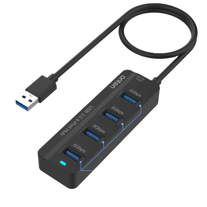 Hanging hole USB 3.0 HUB 4-port hub independent switch usb3.0 hub splitter docking station for macbook pro