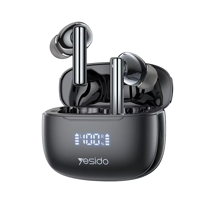 TWS23 Yesido BT5.3 300mAh Battery Active Noise Reduction Touch Control Real-time Power Display True Wireless BT Headphones