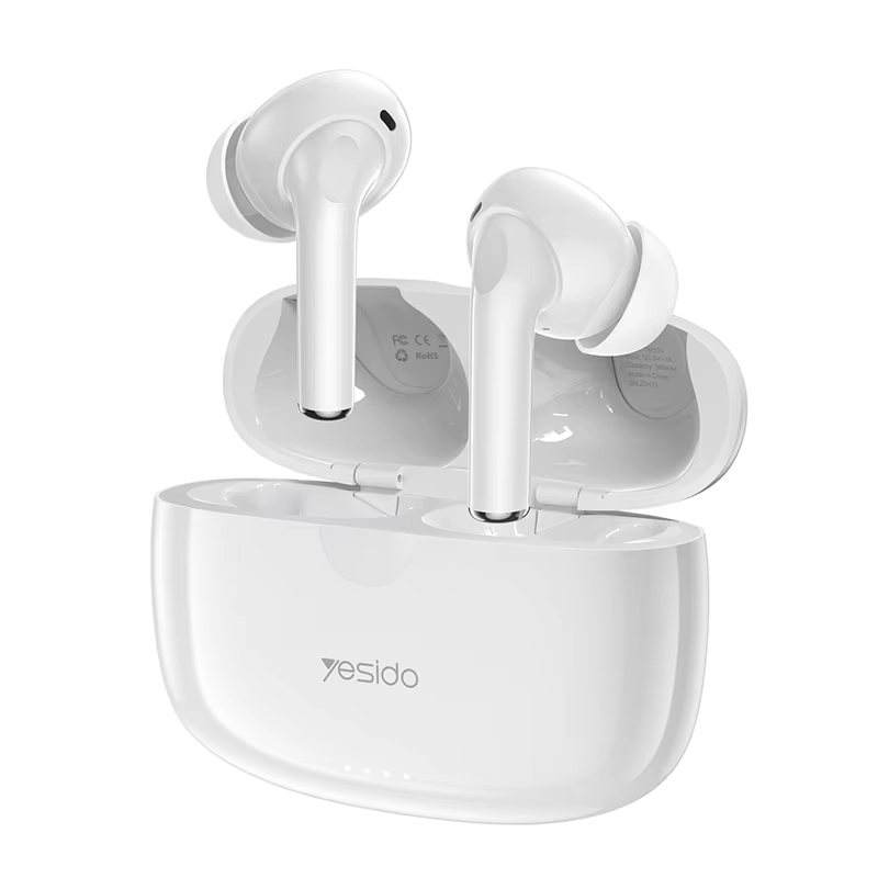 TWS24 Yesido Wireless Charge 4-Mic Call Noise Cancellation4 ANC+ENC Noise Cancellation True Wireless BT Earphone