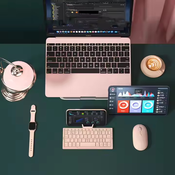 PCTENK XK87B Foldable Keypad For Laptop Windows Android ios Tablet ipad Phone Mini Folding Keyboard Bluetooth Wireless Keyboard