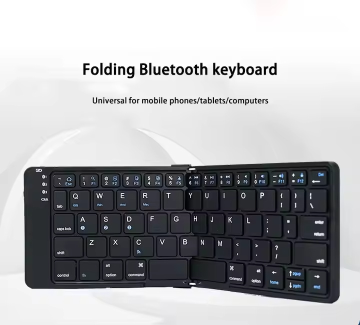 Hot Sale Mini Folding Bluetooth Keyboard Bluetooth Foldable Mini Keyboard For pc touchpad Portable Wireless Folding Keyboard