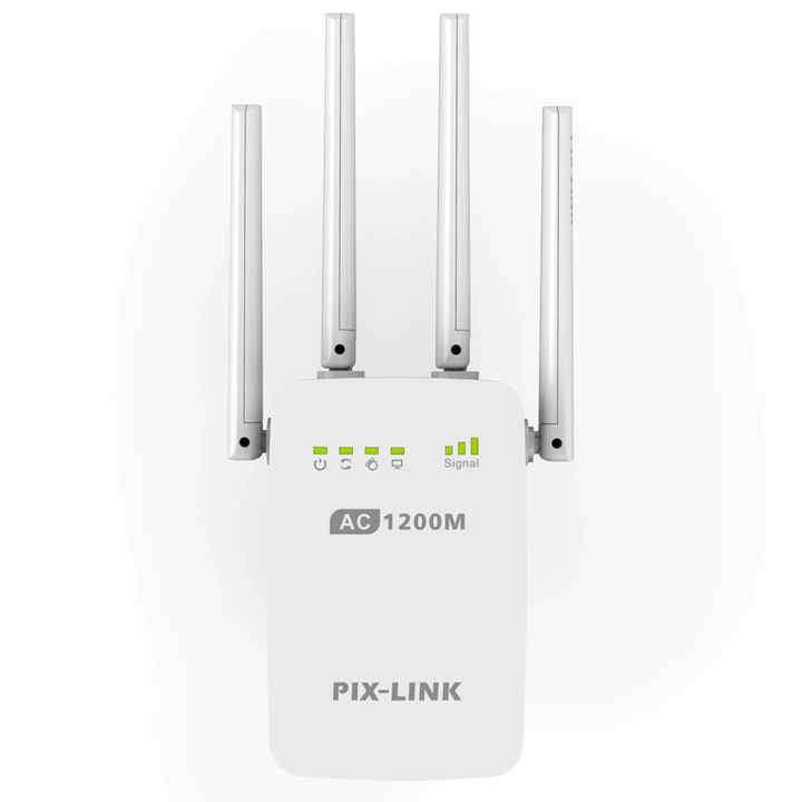 PIX-LINK Hot sales AC05 4 antennas wifi repeater routers 1200mbps mini wifi extender for home