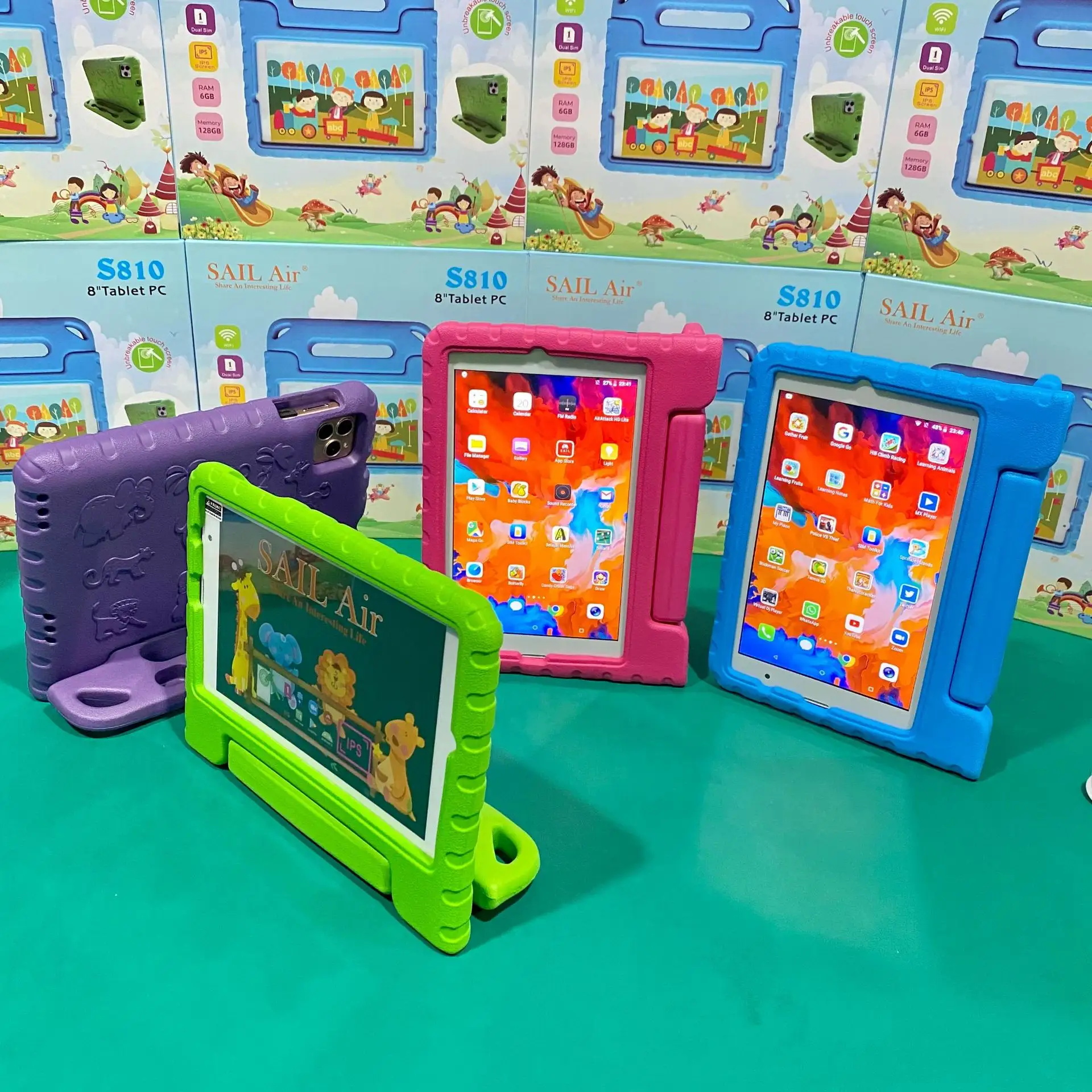 S810(2) Preferential Kids 7 inch 6+128G Android Tablet for Toddler Parent Control Children WiFi Educational Tablet PC