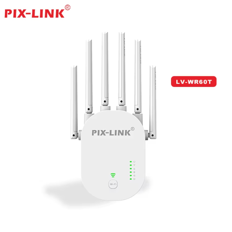 PIX-LINK China Factory Price Signal Repeater WiFi Signal Booster Range Extender 300M Wireless Repeater With 6 Antennas
