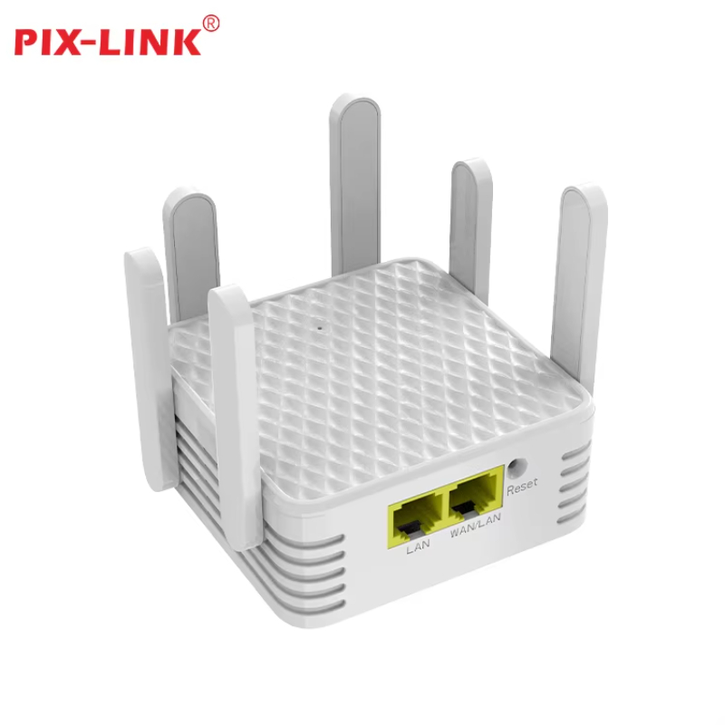 PIX-LINK New LV-WR57Q 6 Antennas AP Repeater Mode 300Mbps Wireless Repeater Wifi Extender Factory Direct Sale