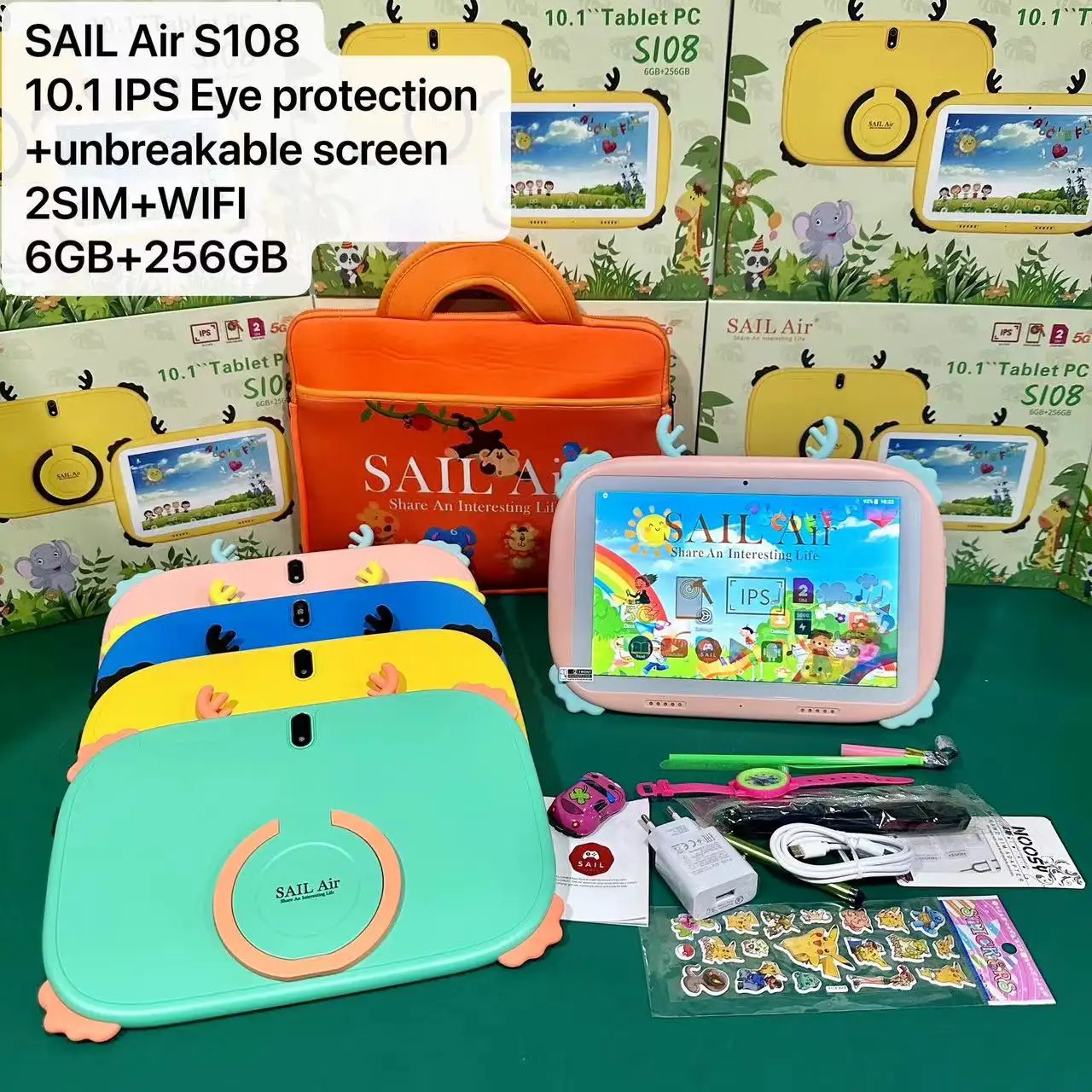 S108 SAIL Air Android tablet 10" tablet 5G call all Netcom dual card learning education cross-border manufacturers direct sales