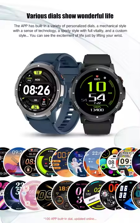 Full screen touch can connect Bluetooth watch blood pressure blood oxygen sleep monitoring smart watch