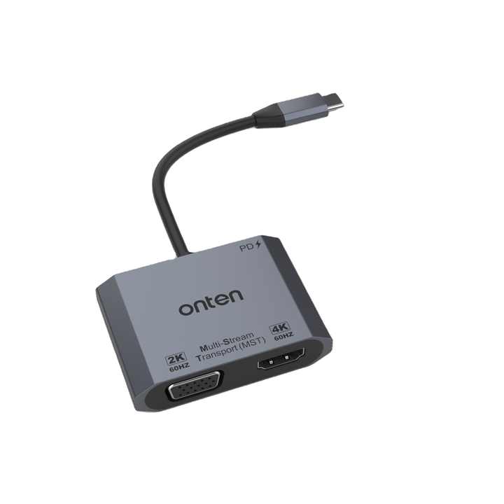 3 in1 USB C Type C to VGA HDTV Dock 4K Adapter with USB 3.0 PD 87W Fast charing Converter Hub For Macbook Huawei etc