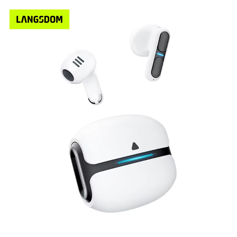 Earphone headphone accessories new tws bluetooth v5.3 headset hifi calls wireless music gaming dual modes low latency earphones