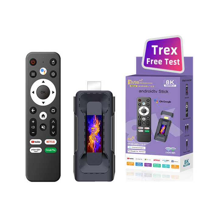 Factory Fire Stick Android 14 box mi tv stick RK3528 Chip 4g 32gb Voice Remote Control Tv stick 4k Streaming