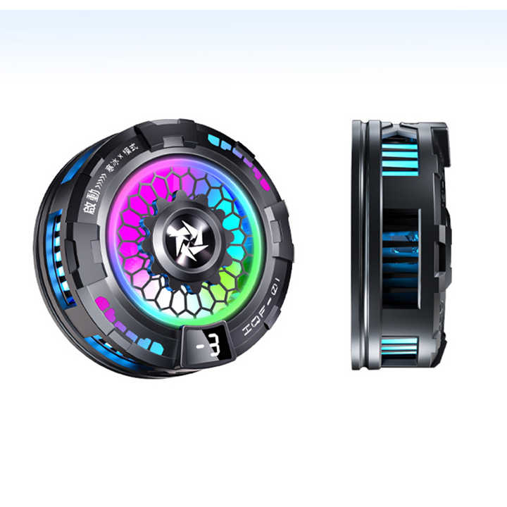 Portable Mobile Phone Cooler Dissipate Heat Cooling Fan Temperature Display Radiator For Gaming